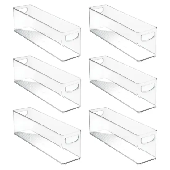 mDesign Plastic Kitchen Food Storage Bin with Handles, 6 Pack {3}