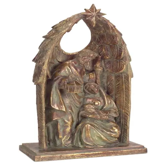 Melrose 15" Brown Holy Family Nativity Scene Christmas Tabletop Figurine {1}