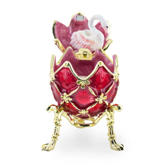 1906 The Swan Royal Imperial Easter Egg in Red {4}