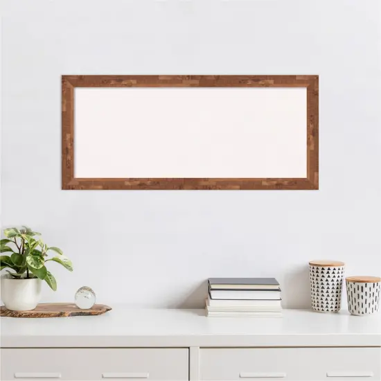 Fresco Wood Framed Corkboard, White Cork Light Pecan {4}
