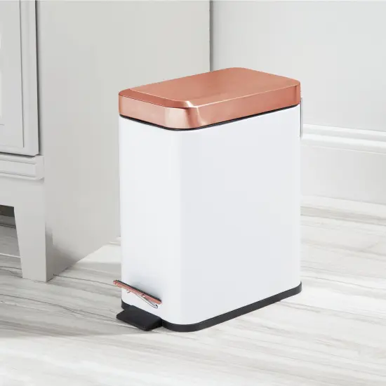 mDesign Step Trash Can, Gallon Garbage Bin, Removable Liner Bucket {2}