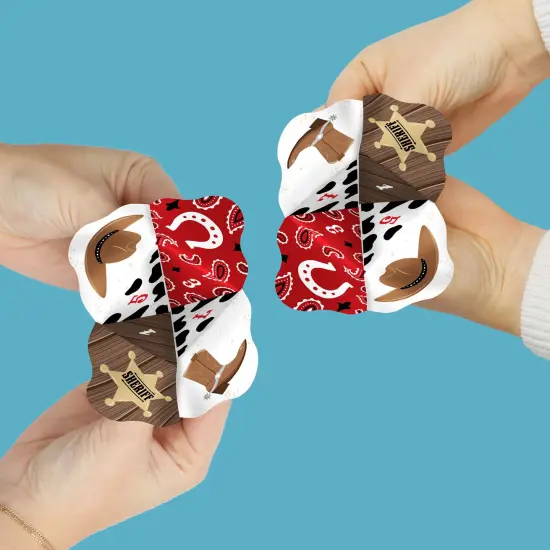 Big Dot of Happiness Western Hoedown - Wild West Cowboy Party Cootie Catcher Game - Jokes and Dares Fortune Tellers - Set of 12 {3}