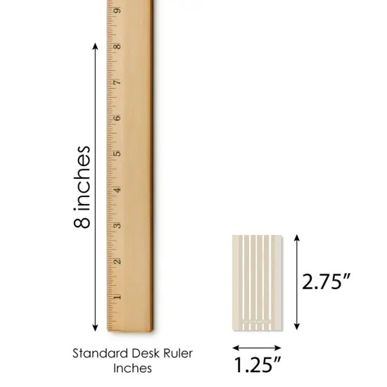 Big Dot of Happiness Tan Stripes - Mini Candy Bar Wrapper Stickers - Simple Party Small Favors - 40 Count {6}