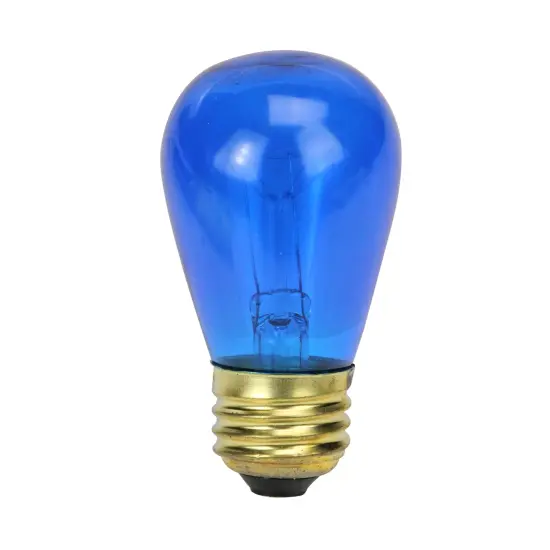 Northlight Transparent Incandescent S14 Edison Style Christmas Replacement Bulbs - Blue - Pack of 25 {3}
