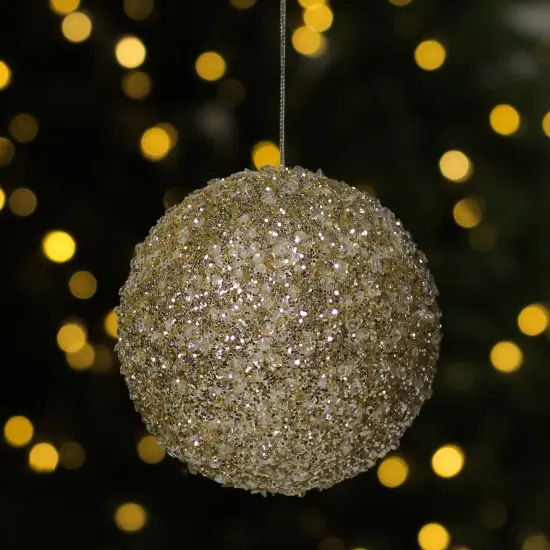 Northlight 5" Gold and Silver Sequin Ball Christmas Ornament {3}