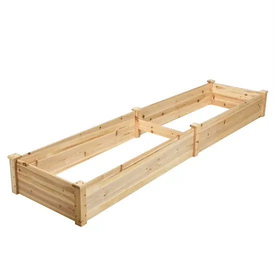 Wooden Vegetable Raised Garden Bed for Backyard Patio Balcony {4}