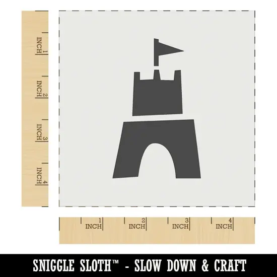 Sand Castle Doodle Wall Cookie DIY Craft Reusable Stencil {7}