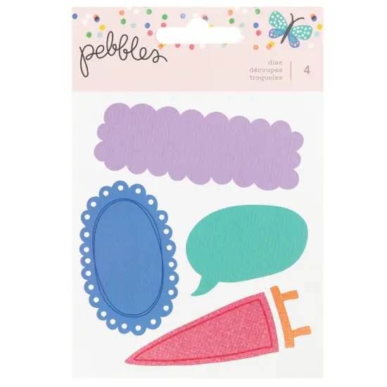 Pebbles Cool Girl Metal Die Set-4/Pkg {1}
