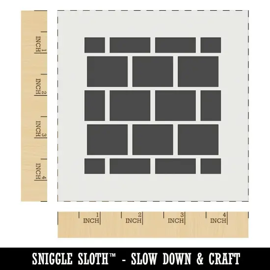 Brick Wall Rectangle Pattern Background Wall Cookie DIY Craft Reusable Stencil {6}