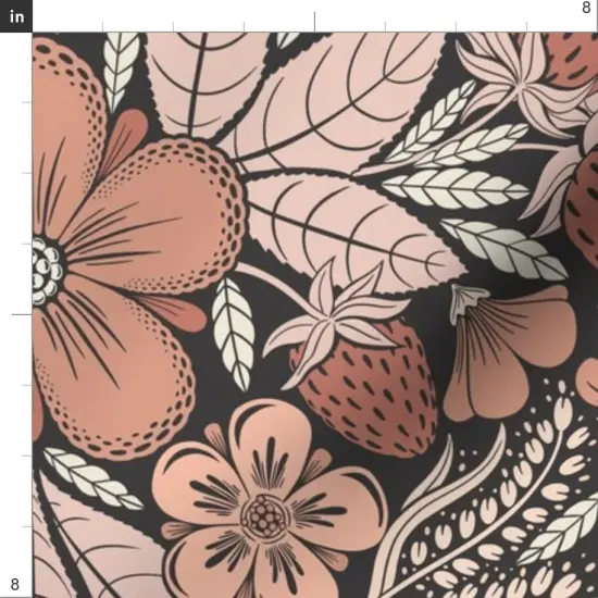 Various Fabrics by the Yard or Fat Quarter Botanical Fruit Flower Insect Rose Berries Custom Printed Fabric by Spoonflower {4}