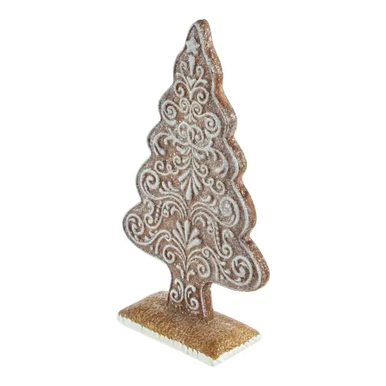 Northlight Glittered Gingerbread Tree Christmas Decoration - 8.25" Beige {5}