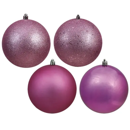 Vickerman 2.75 in. Mauve Ball 4-Finish Asst Christmas Ornament {1}
