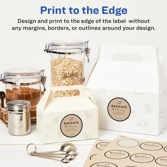 Avery Kraft Brown Round Labels with Sure Feed Technology, 2.5" Diameter, Print to the Edge, Laser/Inkjet Printable Labels, 2 Packs of 22808, 450 Total (5639) {5}