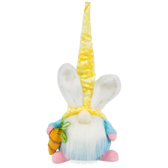 Northlight Gnome with Bunny Ears Easter Figure - 18.5" - Yellow and Blue {1}