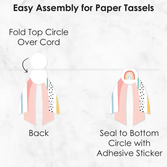 Big Dot of Happiness Hello Rainbow - DIY Boho Baby Shower and Birthday Party Pennant Garland Decoration - Triangle Banner - 30 Pieces {7}