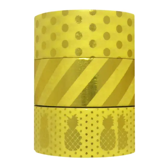 Wrapables Washi Masking Tape (Set of 3) Yellow Paradise {2}