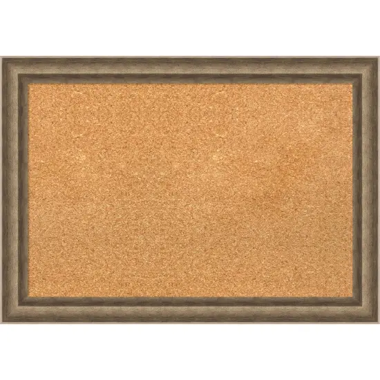 Angled Wood Framed Corkboard, Natural Cork Metallic Rainbow {7}