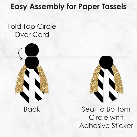 Big Dot of Happiness Adult Happy Birthday - Gold - DIY Birthday Party Pennant Garland Decoration - Triangle Banner - 30 Pieces {7}