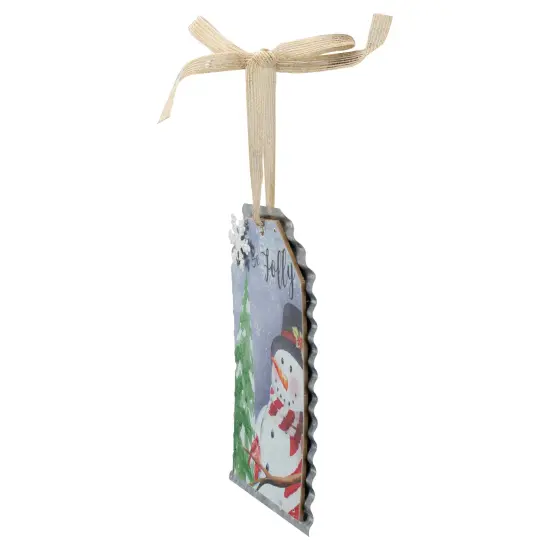 Northlight 8" Galvanized Metal 'Be Jolly' Gift Tag Christmas Wall Decor Blue {3}