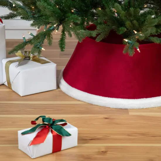 Northlight 25" Red Santa Suit Round Christmas Tree Collar {3}