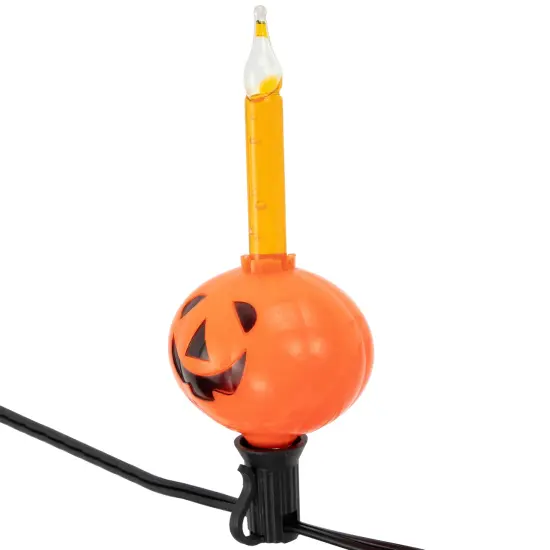 Northlight Jack O' Lantern Halloween Bubble Lights - 6' - Black Wire - 7ct Orange {4}