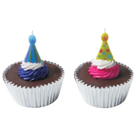 Party Hats Shaped Candles, 6pc {2}