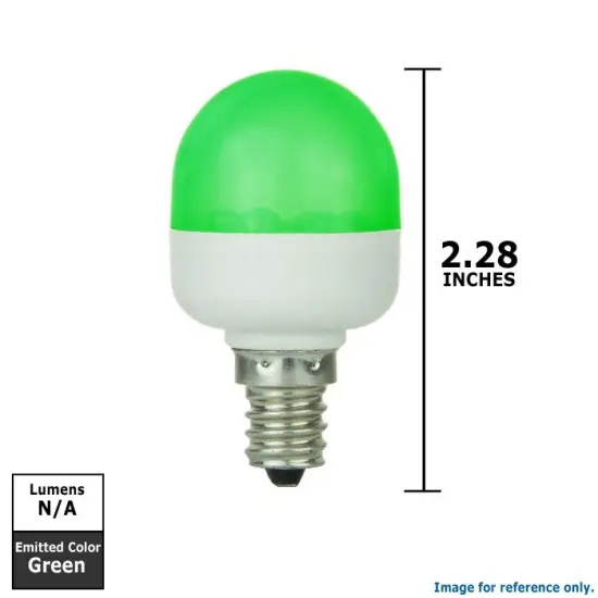 SUNLITE 0.5W 120V T10 E12 Green LED Light Bulb {2}
