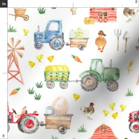 Various Fabrics by the Yard or Fat Quarter Spring Farm Duck Easter Gender Neutral Custom Printed Fabric by Spoonflower {4}
