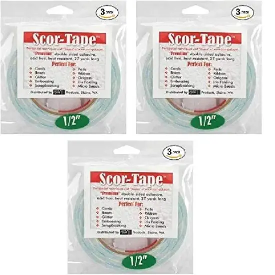 Scor-Tape Bundle 1/2" x27 yd - 3 roll pk {1}