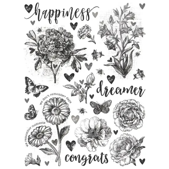 Simple Vintage Essentials Rub-Ons-Botanicals {3}