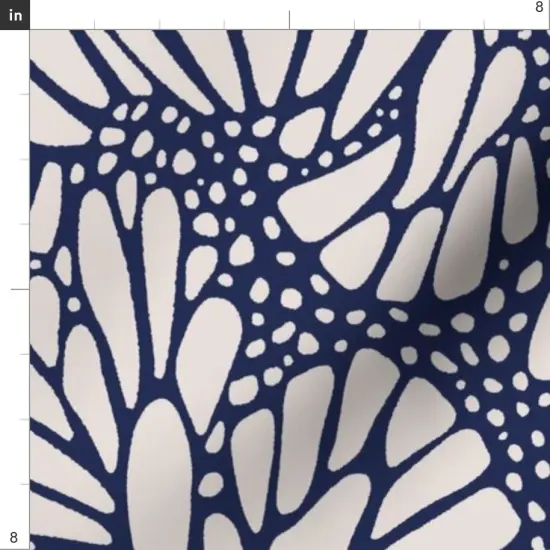 Various Fabrics by the Yard or Fat Quarter Nature Animal Print Dark Blue Modern Custom Printed Fabric by Spoonflower {4}