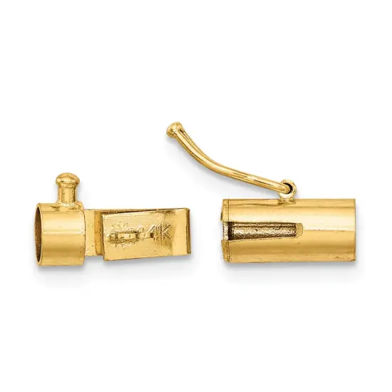 14K Gold Barrel Clasp 11.4mm YG1815 {1}