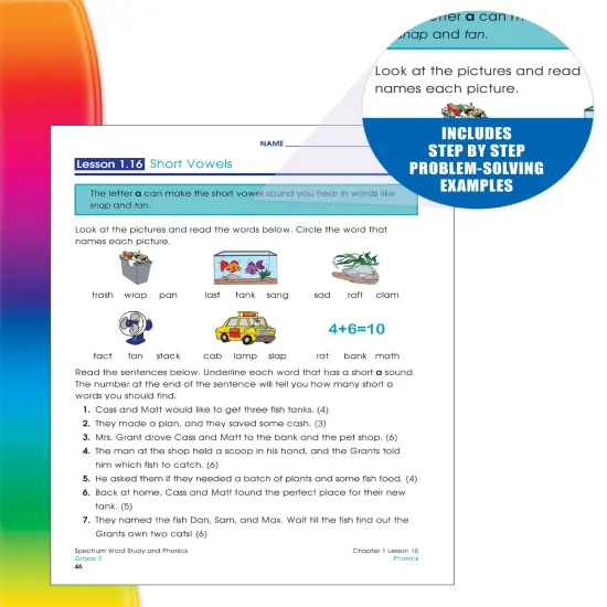 Spectrum Grade 3 Word Study and Phonics Workbook, Language Arts Book Covering Vocabulary, Dictionary Skills, Spelling, Figures of Speech, Prefixes, Suffixes, ELA Classroom or Homeschool Curriculum {4}