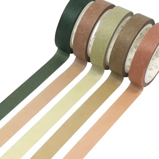 Wrapables Solid Color Washi Tape (Set of 5) Nature {4}