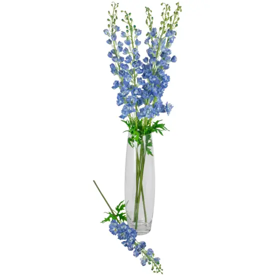 Northlight Real Touch&trade; Blue Delphinium Artificial Floral Stems, Set of 6 - 40" {6}
