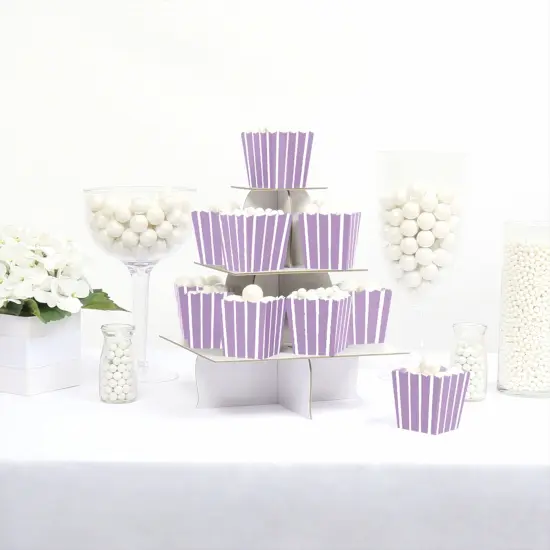 Big Dot of Happiness Purple Stripes - Party Mini Favor Boxes - Simple Party Treat Candy Boxes - Set of 12 {4}