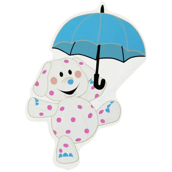 Northlight Spotted Elephant Misfit Double Sided Gel Christmas Window Cling Decoration White {1}