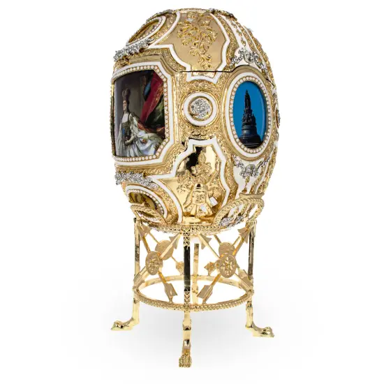 1914 Grisaille Royal Imperial Easter Egg {6}