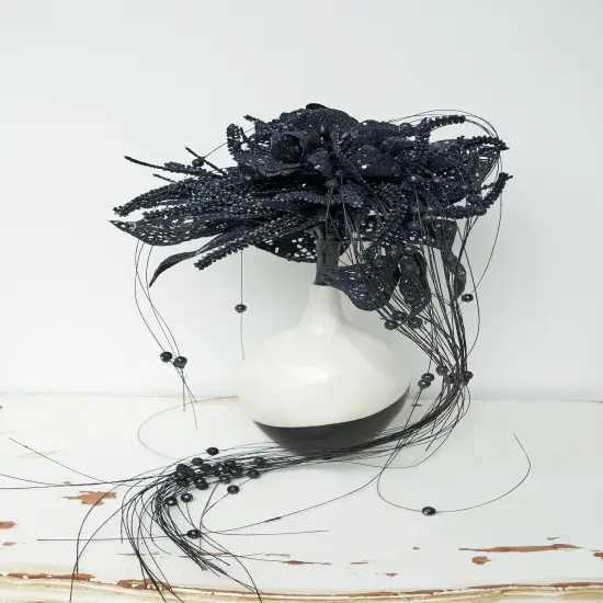 Halloween Black Dangling Bride's Bouquet Christmas Xmas Ornament Decor Decoration {3}