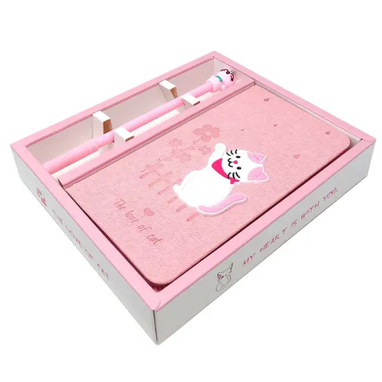 Wrapables Cute Notebook Gel Pen Set, Diary Journal Gift Set Unicorn Butt {8}