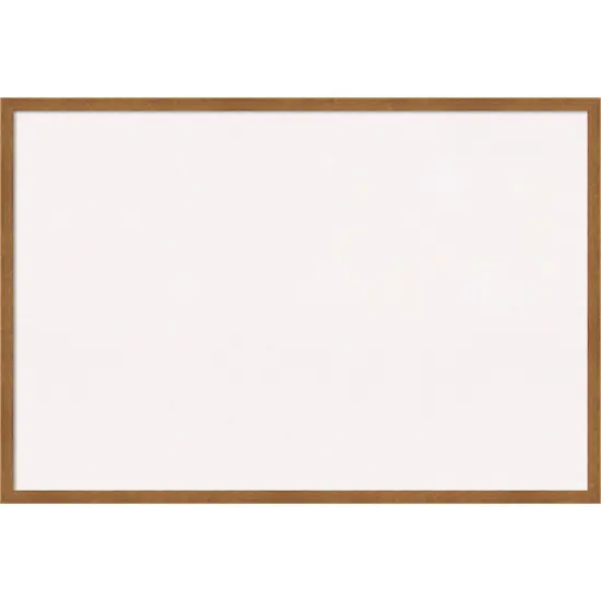 Carlisle Narrow Wood Framed Corkboard, White Cork Brown {7}
