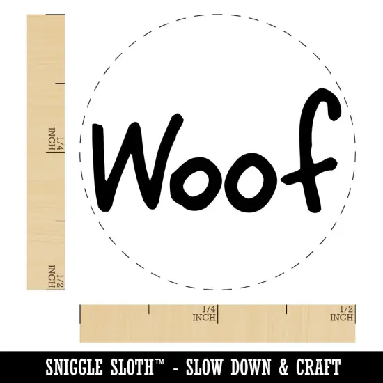 Woof Dog Fun Text Self-Inking Rubber Stamp for Stamping Crafting Planners Dry Pad (No Ink) {1}