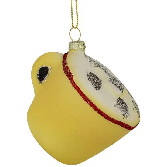Northlight 4" Glittered Cappucino Glass Christmas Ornament Yellow {6}