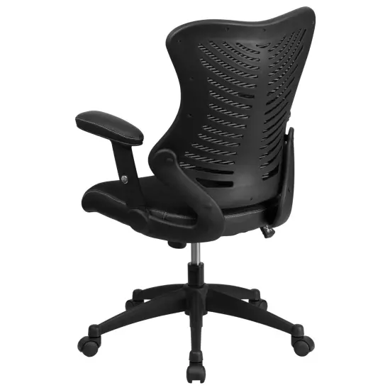 Emma and Oliver High Back Designer Mesh Executive Ergonomic Office Chair w/ Adjustable Arms White Mesh {9}