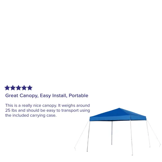 Emma and Oliver Tamar 10'x10'Weather Resistant, UV Coated Pop Up Canopy Tent with Reinforced Corners, Height Adjustable Frame and Carry Bag White {9}