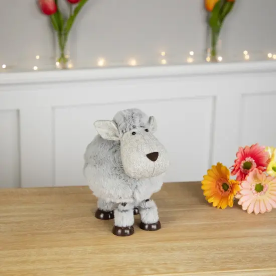 Northlight Bouncing Sheep Plush Easter Figure - 7.5" - Gray {3}