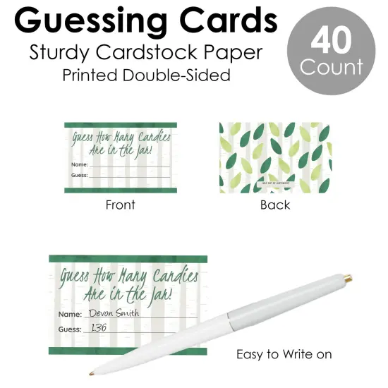 Big Dot of Happiness Family Tree Reunion - How Many Candies Family Gathering Party Game - 1 Stand and 40 Cards - Candy Guessing Game {8}