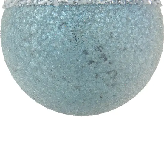 Northlight 4" Silver and Blue Beaded Glass Christmas Ornament {6}