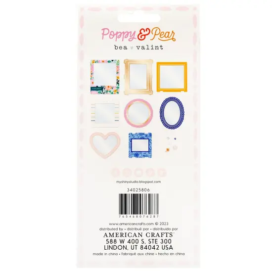 American Crafts Poppy And Pear Shaker Frames 9/Pkg-Gold Foil {2}