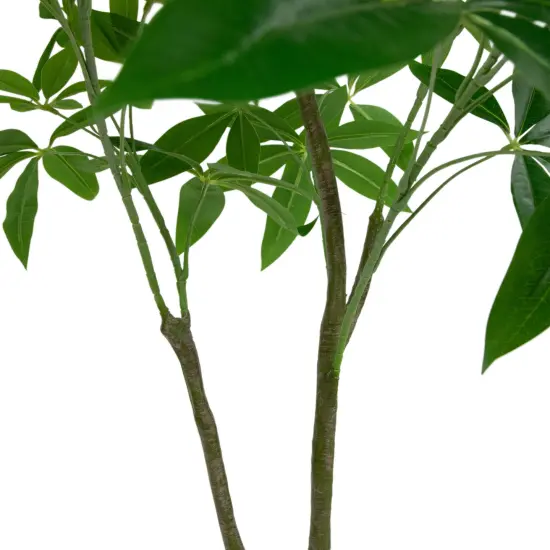 Northlight 4' Artificial Unbraided Potted Green Money Tree {7}
